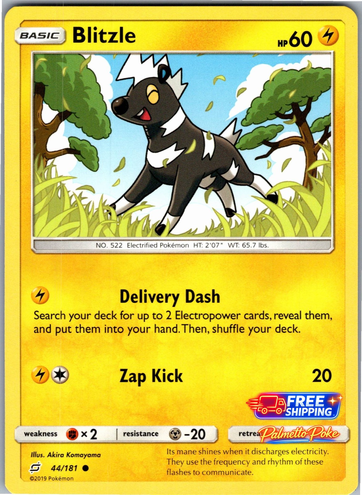 Blitzle 44/181 Common Sun & Moon - Team Up Pokemon NM/LP