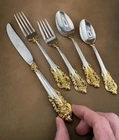Grande Baroque Gold Accented 5 Piece Place Size Setting 8 troy ounces - Nice!