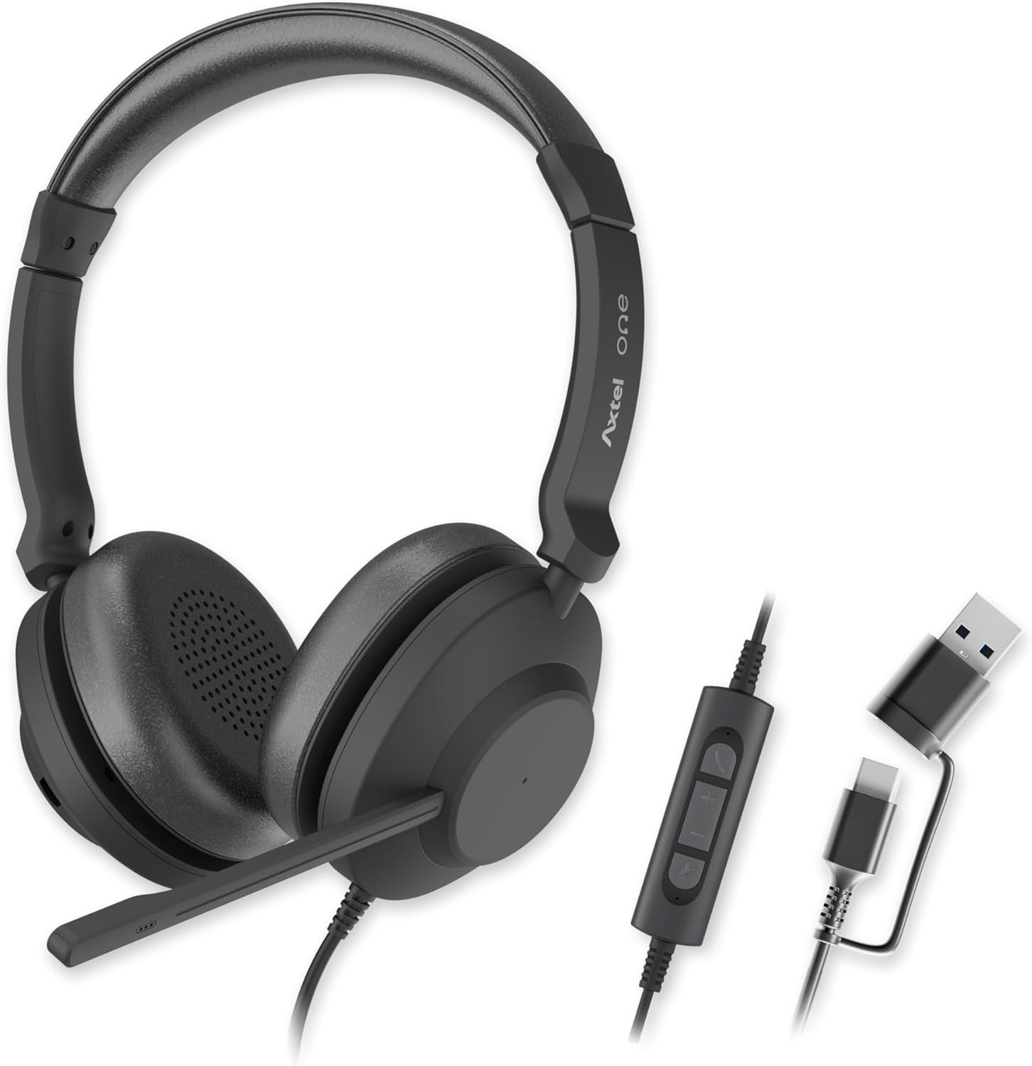 Casque stéréo One UCDCA atténuation de bruit ENC et double prise USB pour PC
