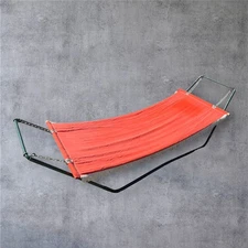 VINTAGE Swing Time CLOUD STYLE Hammock Fringe ORANGE Mid Century ASTRO COT +Box