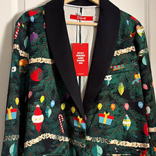 Shinesty NWT &ldquo;The Christmas Tree Camo &ldquo; Holiday Blazer 14
