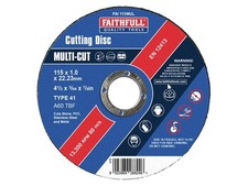 Faithfull Multi-Purpose Cutting Disc 115 x 1.0 x 22.23mm