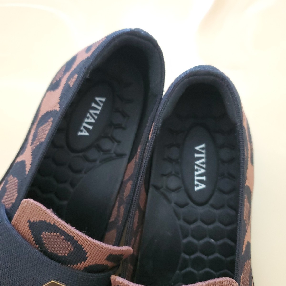 Vivaia Francesca Round-Toe Platform Chunky Heel Loafers Leopard 