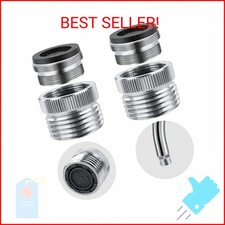 2 Pack Faucet to Hose Adapter with Aerator, Sink to Garden Hose Adapter, Faucet