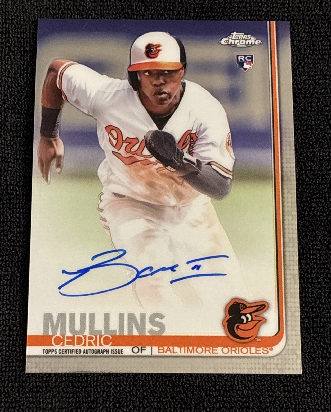 2019 Topps Chrome Rookie On-Card Auto Cedric Mullins #RA-CM RC Autograph
