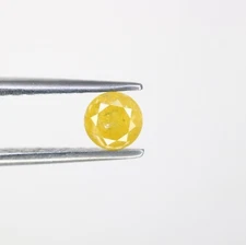 0.47ct Round Brilliant Cut Natural Yellow Diamond for Jewelry