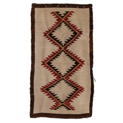 Antique Rug Navajo Pan Reservation Trading post 1930 -40 Authentic Guaranteed