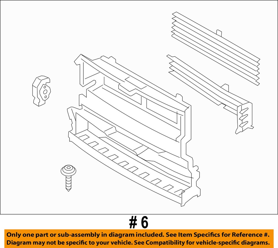 FORD OEM 17-20 Fusion Radiator Support Splash Shields-Shutter Assembly ...