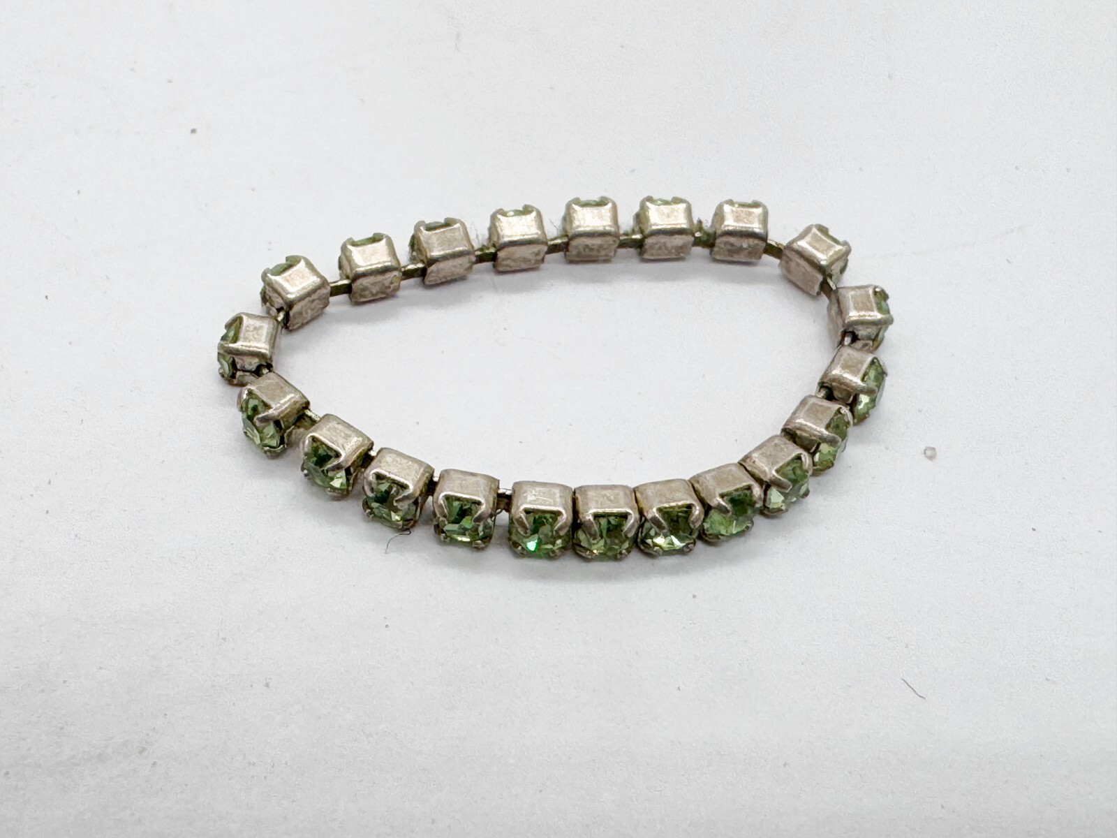 VINTAGE SOLID STERLING SILVER EXPANDABLE PERIDOT … - image 2