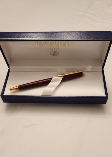 Waterman Exclusive Ballpoint Pen Gold Trim Cognac