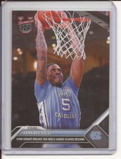 ARMANDO BACOT 2023-24 Bowman U Now Card #47 UNC Tar Heels Games Played Record