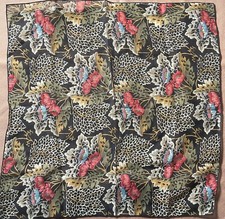 Vintage Evening Midsummer  s Night Floral Square Scarf Ray Strauss USA Made 21  