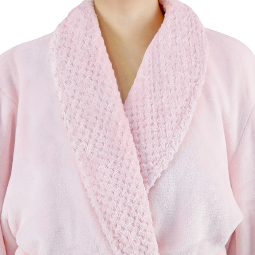 Luxury Flannel Fleece Bathrobe Women's Men's Towel Terry Dressing Gown Bath Robe - Picture 14 of 31