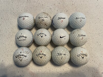 32 Used Golf Balls - Assorted Brands - Titleist, TaylorMade, Callaway, Nike