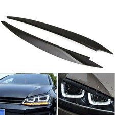 2 CARENE CIGLIA PALPEBRE FARI ANTERIORI PER VW Golf 7 GTI R GTD DAL 2013 AL 2017