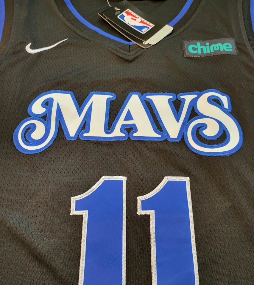 Camiseta deportiva YOUTH Kyrie Irving #11 Mavericks cosida negra edición City Swingman nueva con etiquetas Foto 3 de 3