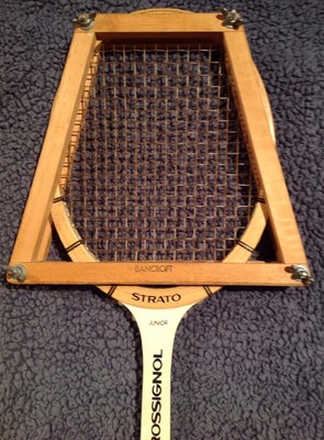 Raquette De Tennis Bois Vintage Rossignol Strato - Taille De Grip 4 1/2L - Collection