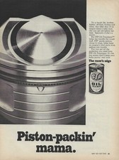 1971 STP Oil Treatment Ad Chrysler Hemi Piston Vintage Magazine Advertisement 71