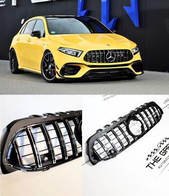 GRILL A45 PANAMERICANA für MERCEDES A-KLASSE W177 2018-2023 SILBER - CHROM