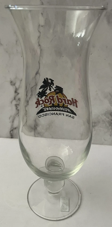 HARD ROCK Cafe SAN FRANCISCO Original Logo HURRICANE Glassware-RARE-Hurricane - image 3 of 4
