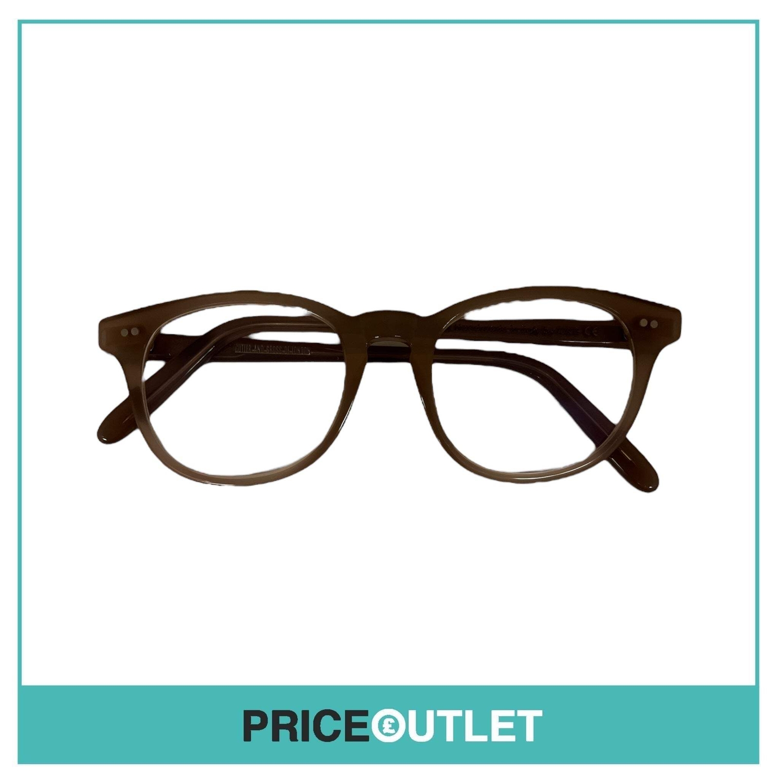 Gafas con montura beige con lentes transparentes PVP £325 (2)