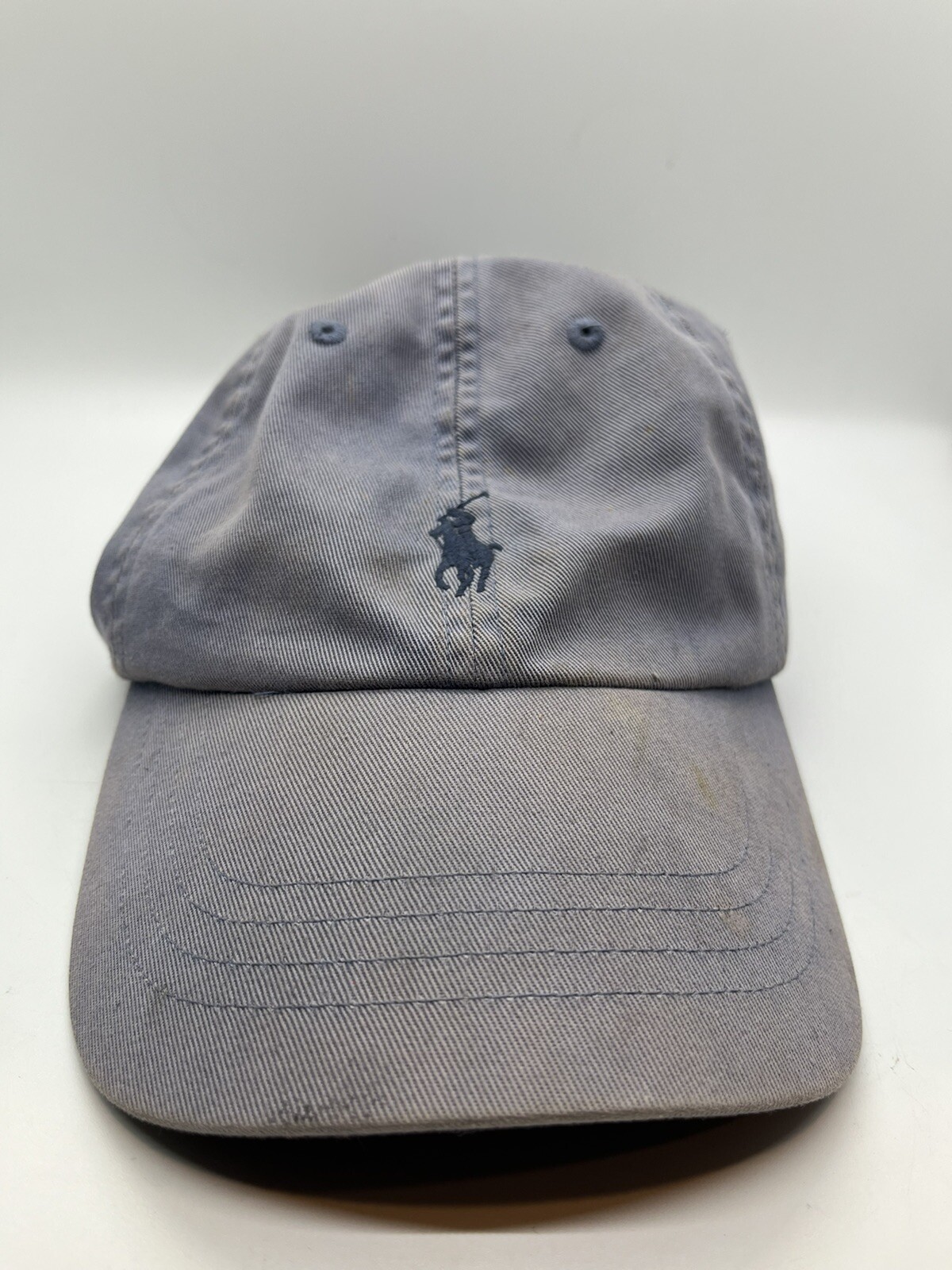 Cappello da baseball Polo Ralph Lauren ricamato logo pony berretto sbiadito blu cinturino posteriore