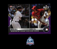 2022 Topps Now Purple Parallel /25 #1102 Aaron & Austin Nola Brothers Postseason