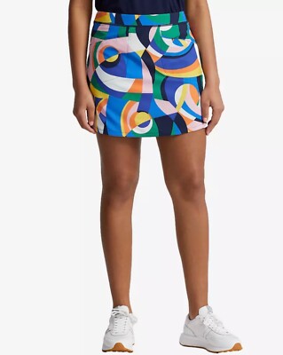 RLX Ralph Lauren GOLF AIM Four-Way Stretch Skort S NWT $148 Riviera Abstract