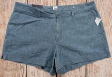 Womens Sz 14 City Khaki Shorts GAP NWT Chambray - 884647 7a13 