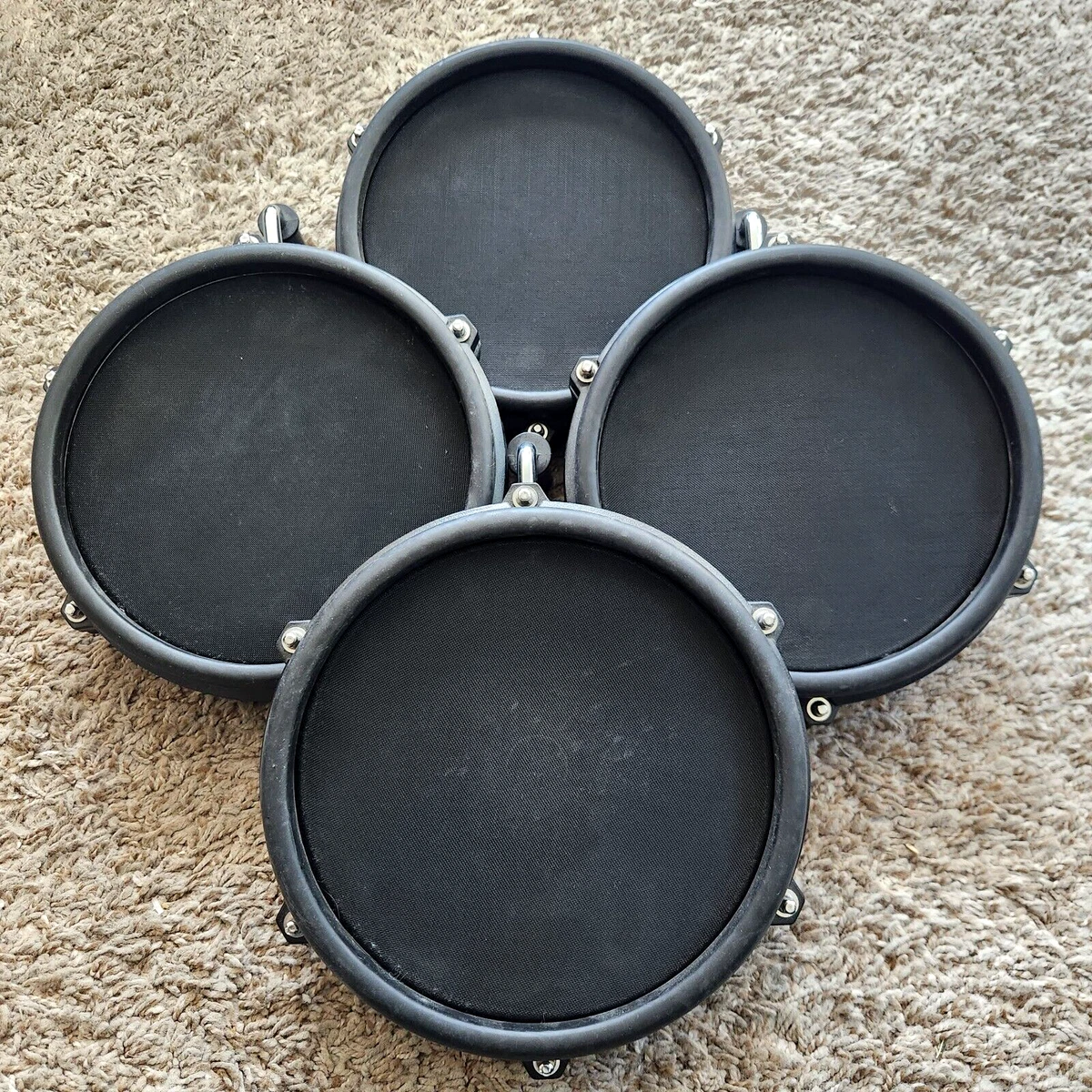 Alesis Nitro 8 Mesh Drum Pads Set 3 Toms 1 Snare with L Bars Working Tested