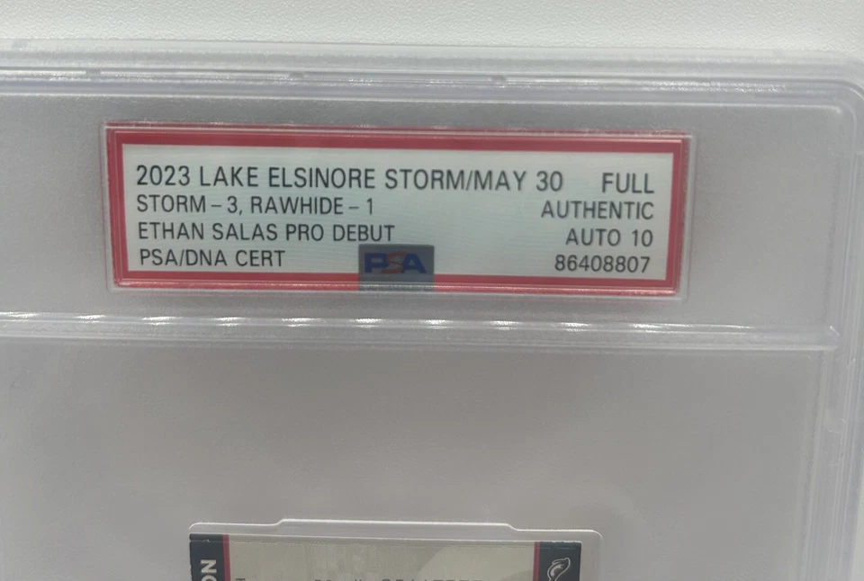 Ethan Salas Signed Professional Debut Full Ticket Stub 5/30/23 PSA DNA 10 Auto - Image 3 of 4
