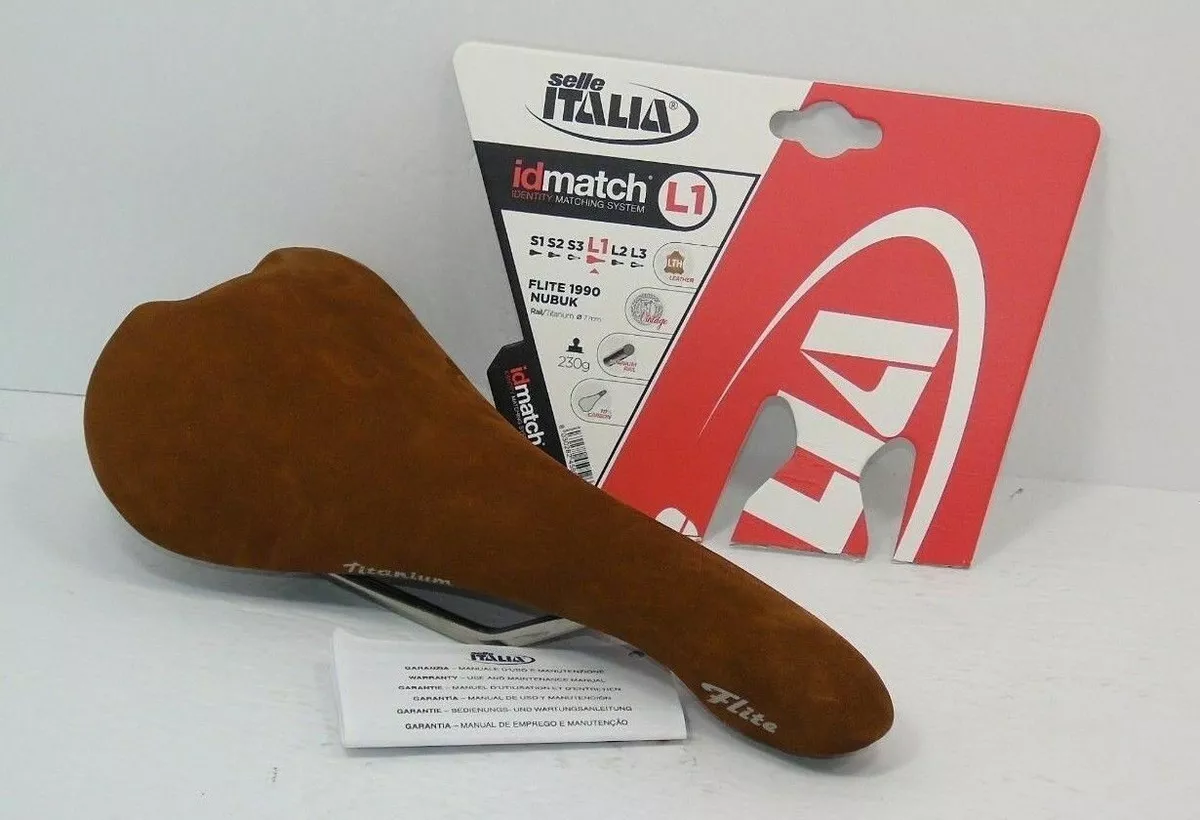 Genuine Nos Selle Italia Flite 1990, Nubuk Brown, Titanium Rail, Brand New