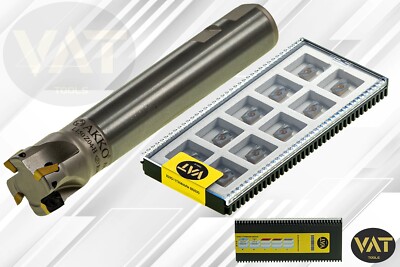 10x R390-11 T3 08M-PM 3030 kompatibel zu Sandvik 4230 + AKKO Schaftfräser D=30mm