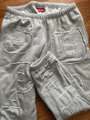 Supreme Cutout Letters Sweatpants SS20 | eBay