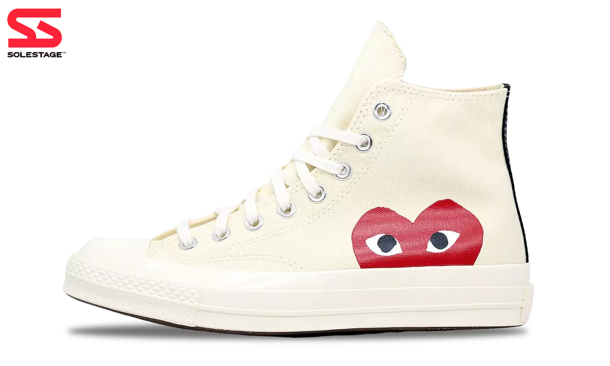 Converse Chuck Taylor Hi x CDG Comme Des Garcons PLAY White (150205C) Size  7-11