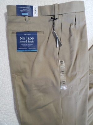 NEW Men's Croft & Barrow The No Iron Stretch Khaki Pants