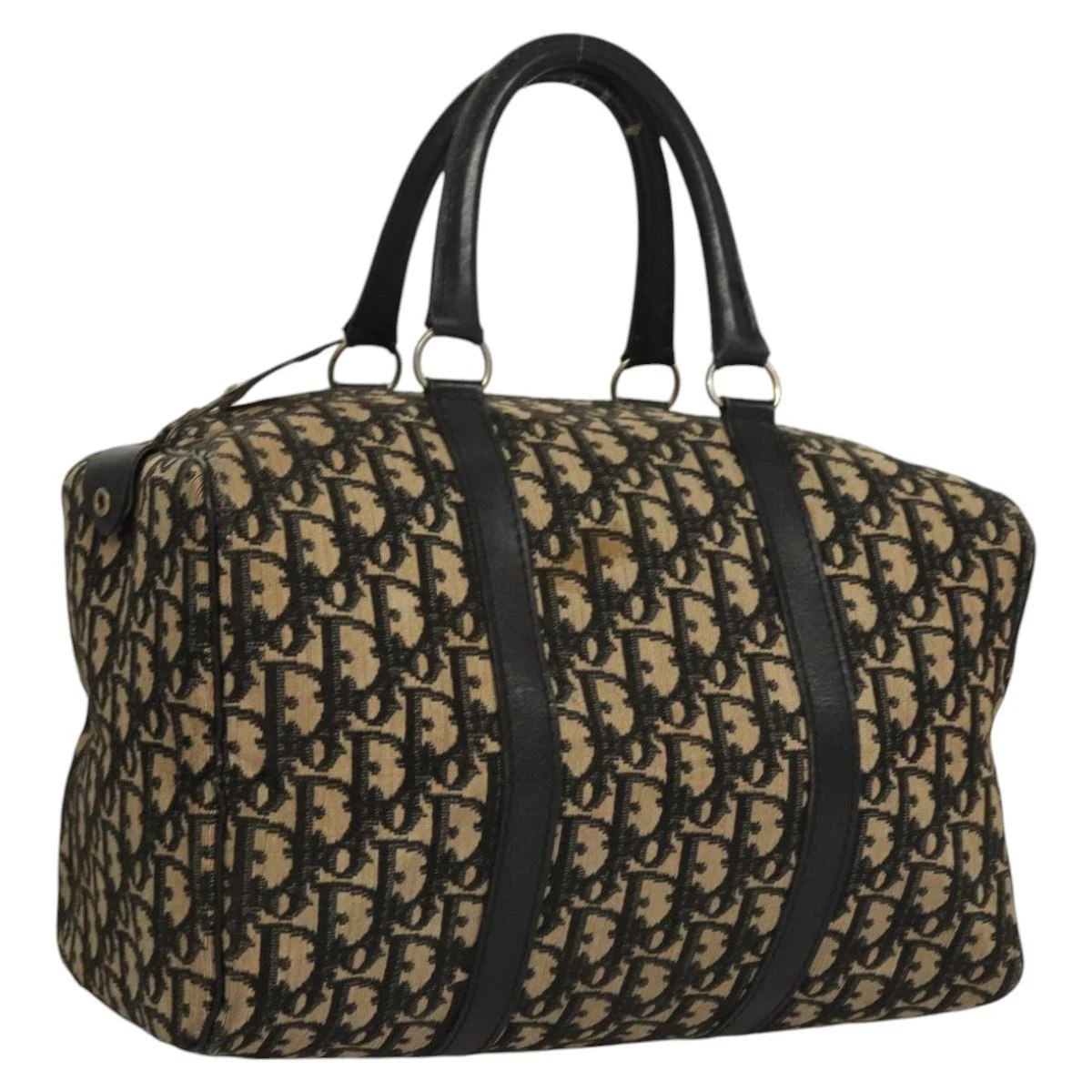 Sac Christian Dior Trotter toile Boston noir authentique BD1856
