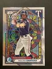 Paulino Santana 2024 1st Bowman Etched In Glass Prospect Card BCP-245 Rare