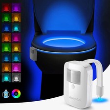 Toilet LED Night Light Nightlight Lamp Bathroom Motion Sensor Ledlight Seat New