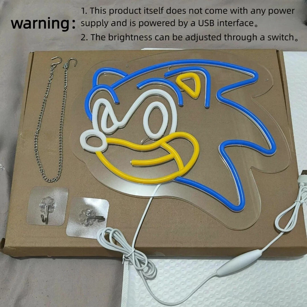 Sonic The Hedgehog Neon Sign
