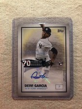 Deivi Garcia RC 2021 Topps Series 1 70 years of Baseball Auto Rookie NY Yankees
