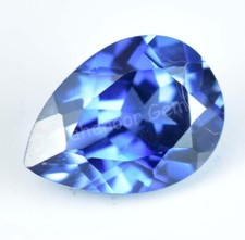 Flawless 4.10 Ct Natural Blue Ceylon Sapphire Pear Certified Loose Gemstone