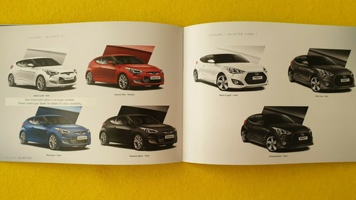 Hyundai Veloster SE Turbo 1.6 car brochure sales catalogue January 2014 MINT BP - Picture 6 of 9