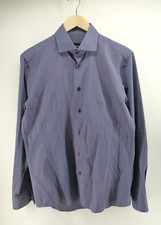 Bogosse Shirt Mens 3 Medium Blue Prints Long Sleeve Button Up Cotton Casual