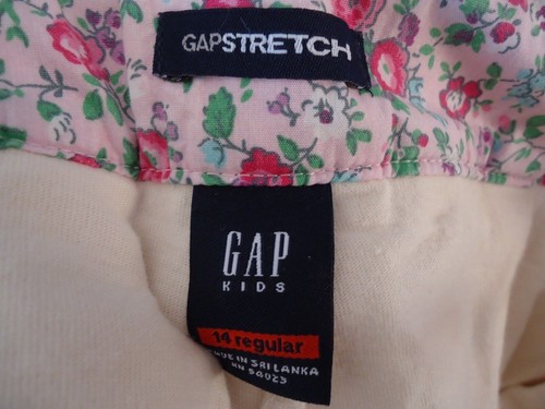 Gap Skort Skirt Girls 14 Regular Velveteen Pleated Adjustable Waist Ivory Cream - Picture 3 of 3