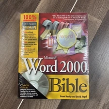 MICROSOFT WORD 2000 BIBLE BOOK W/Quick Start 32 PAGE BOOK AND CD-ROM RARE FIND