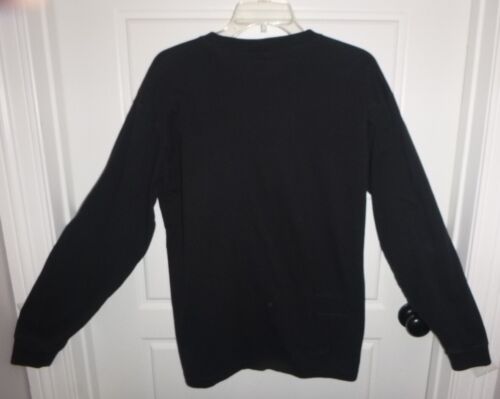 Pink by Victoria's Secret Black Sequined Long Sleeve Tee Shirt-Sz Medium - Picture 2 of 2