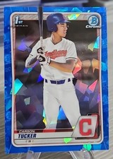 Carson Tucker 2020 Bowman Chrome Sapphire 1st Bowman #BD-60 Cleveland Guardians 