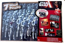 Star Wars 7 Wood Jigsaw Puzzles Set New Sealed