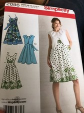 Simplicity Sewing Pattern 2886 Summer Sleeveless Summer Dress Sz 6-8-10-12-14